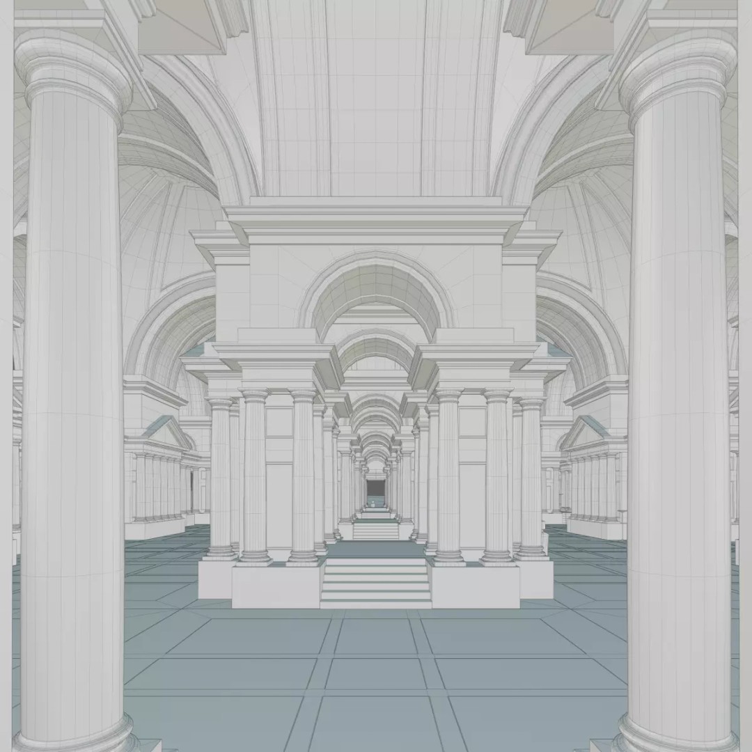 Doric Hall 3D Model – Detailed Architectural Asset, FBX - View 39