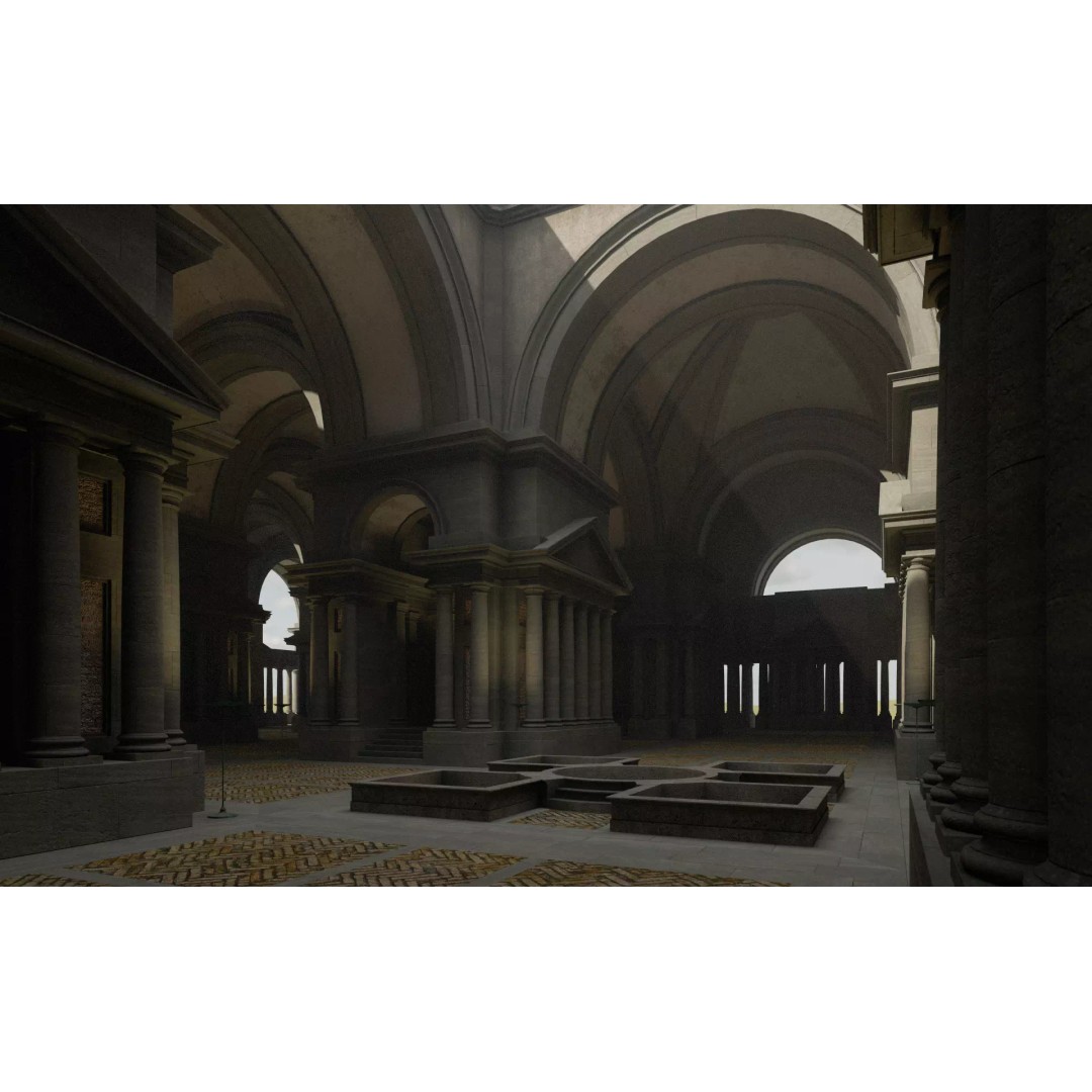 Doric Hall 3D Model – Detailed Architectural Asset, FBX - View 6