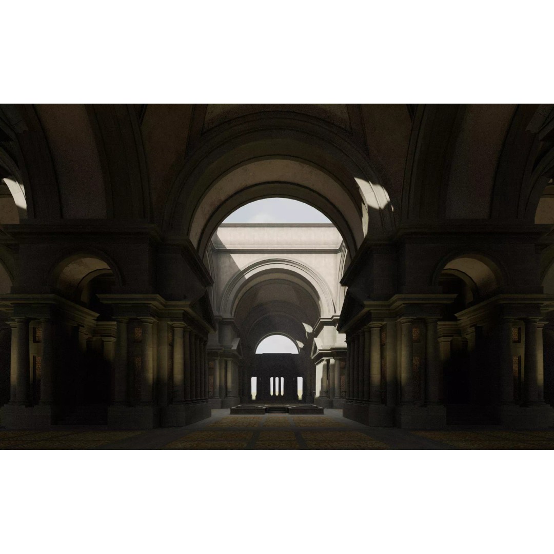 Doric Hall 3D Model – Detailed Architectural Asset, FBX - View 7