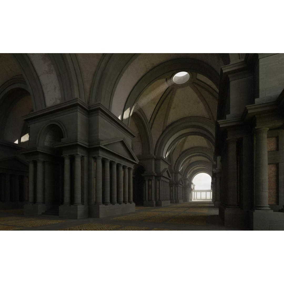 Doric Hall 3D Model – Detailed Architectural Asset, FBX - View 8