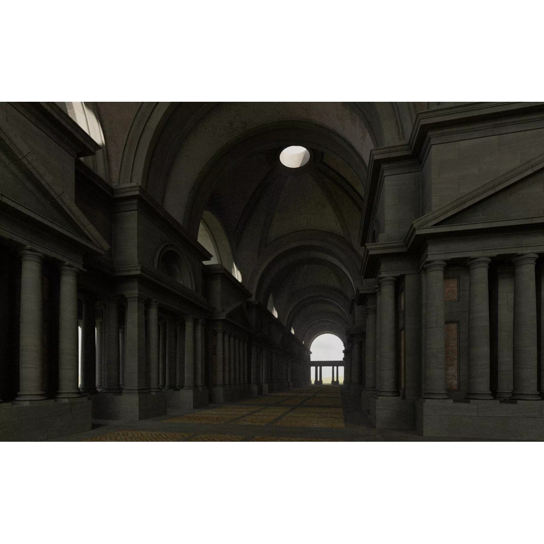 Doric Hall 3D Model – Detailed Architectural Asset, FBX - View 9
