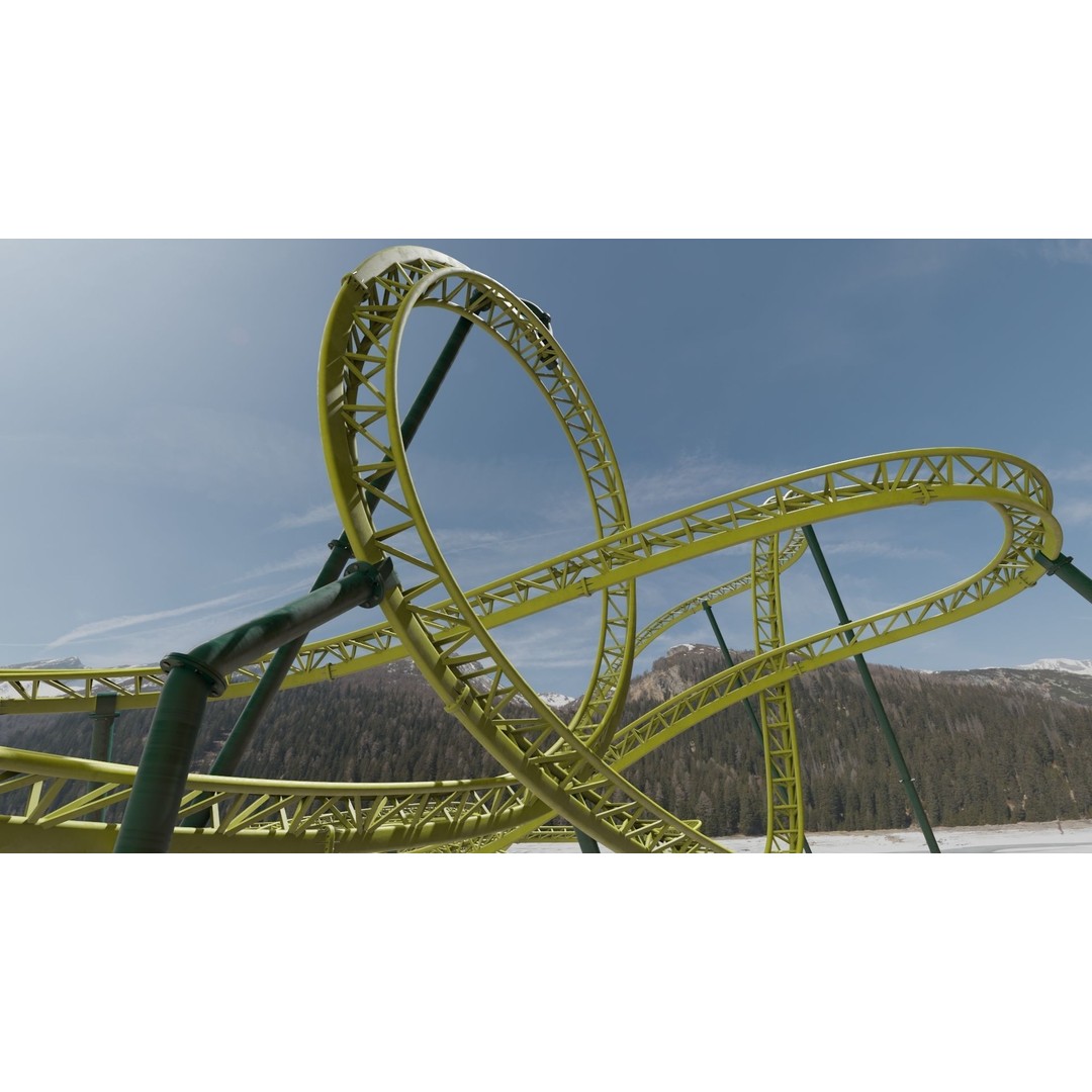 Rollercoaster 3D Model – Game-Ready PBR Asset, FBX & OBJ Formats - View 19