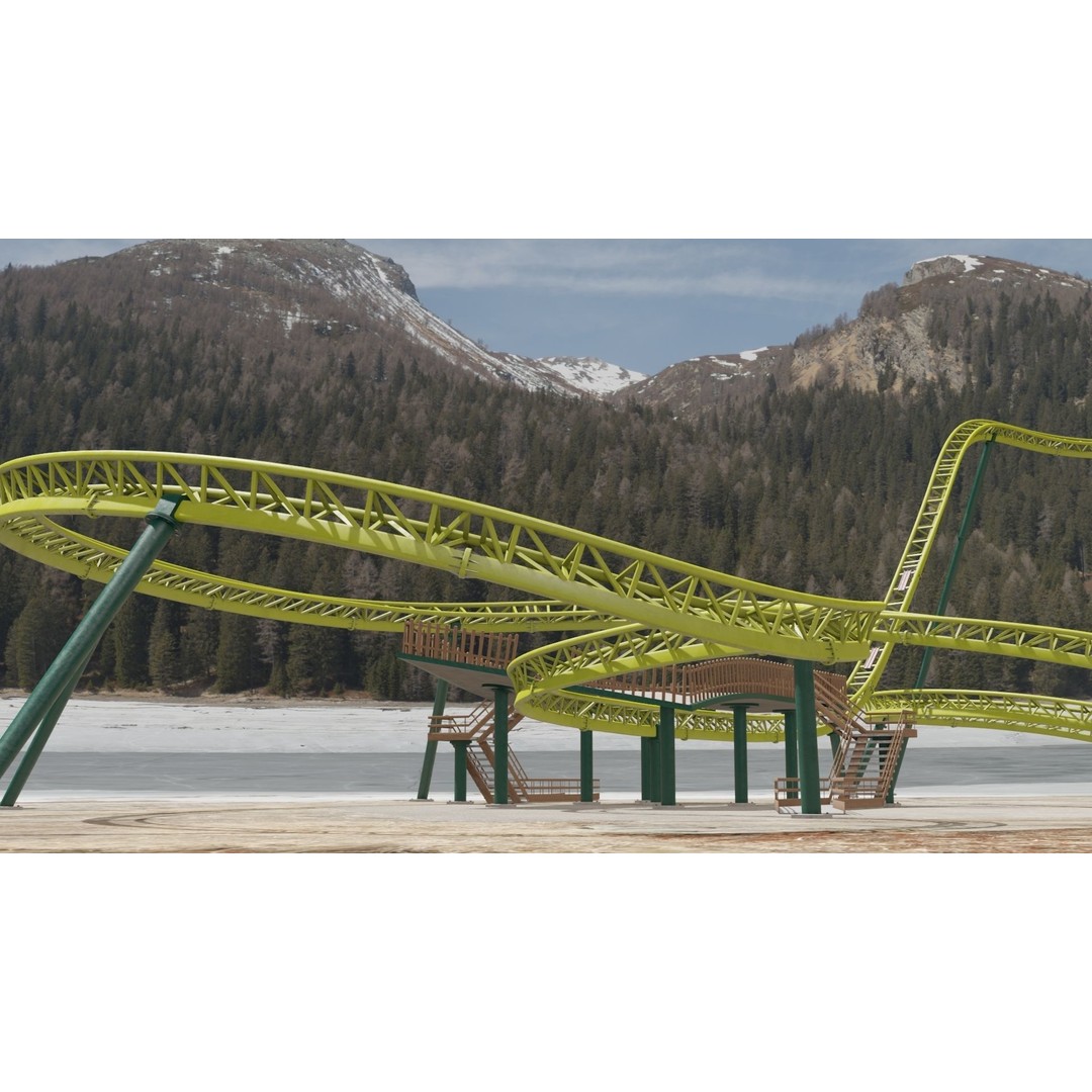 Rollercoaster 3D Model – Game-Ready PBR Asset, FBX & OBJ Formats - View 26
