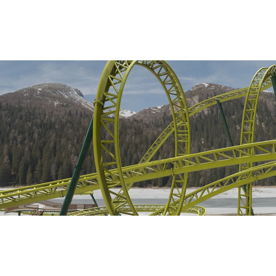 Rollercoaster 3D Model – Game-Ready PBR Asset, FBX & OBJ Formats - View 29