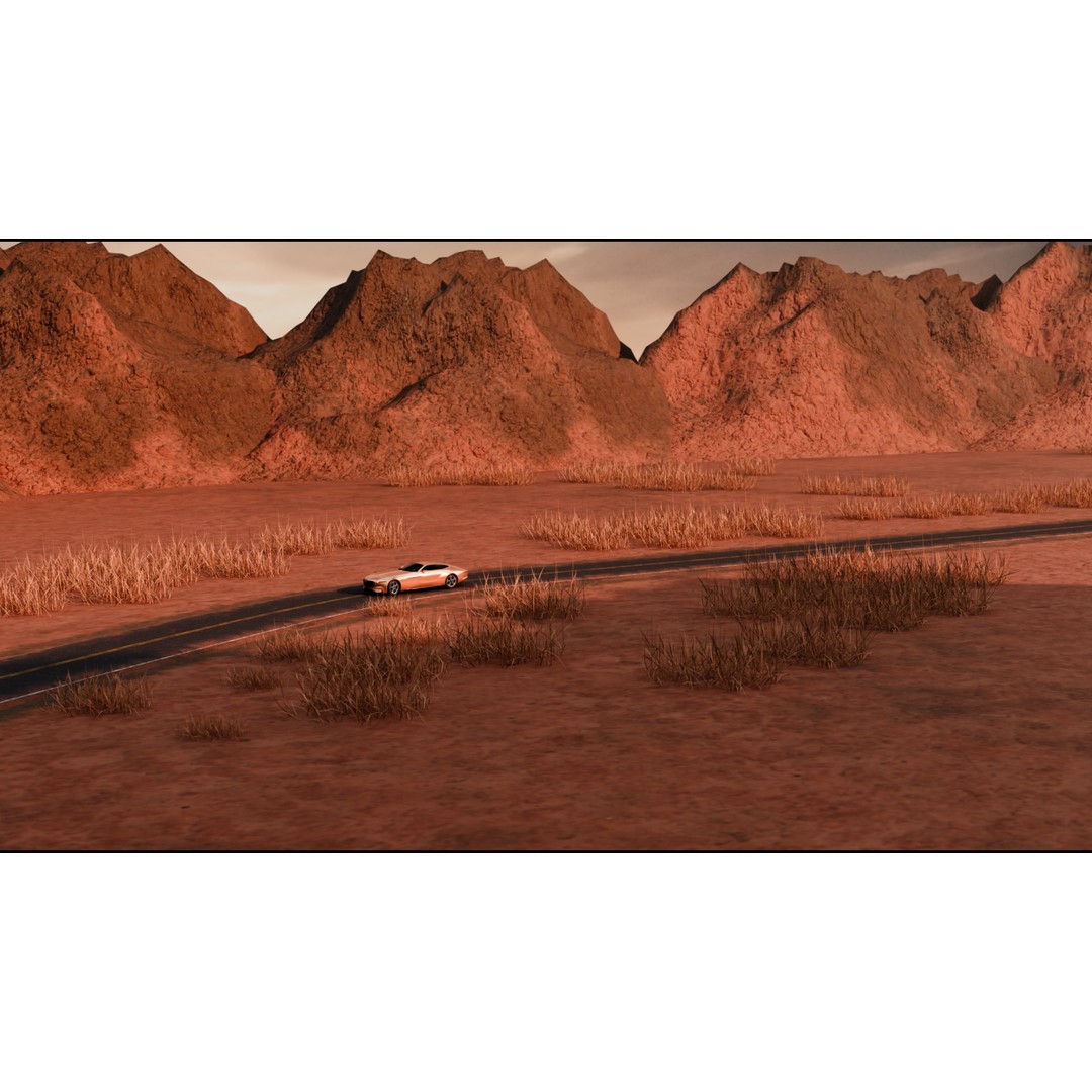 Highway Roadways 3D Model – Detailed Desert Landscape Asset, FBX - View 14