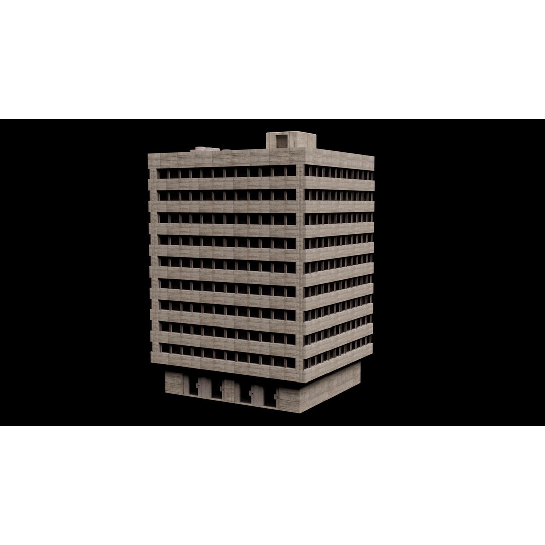 City Building Kitbash 3D Model – Urban Architecture, FBX, OBJ