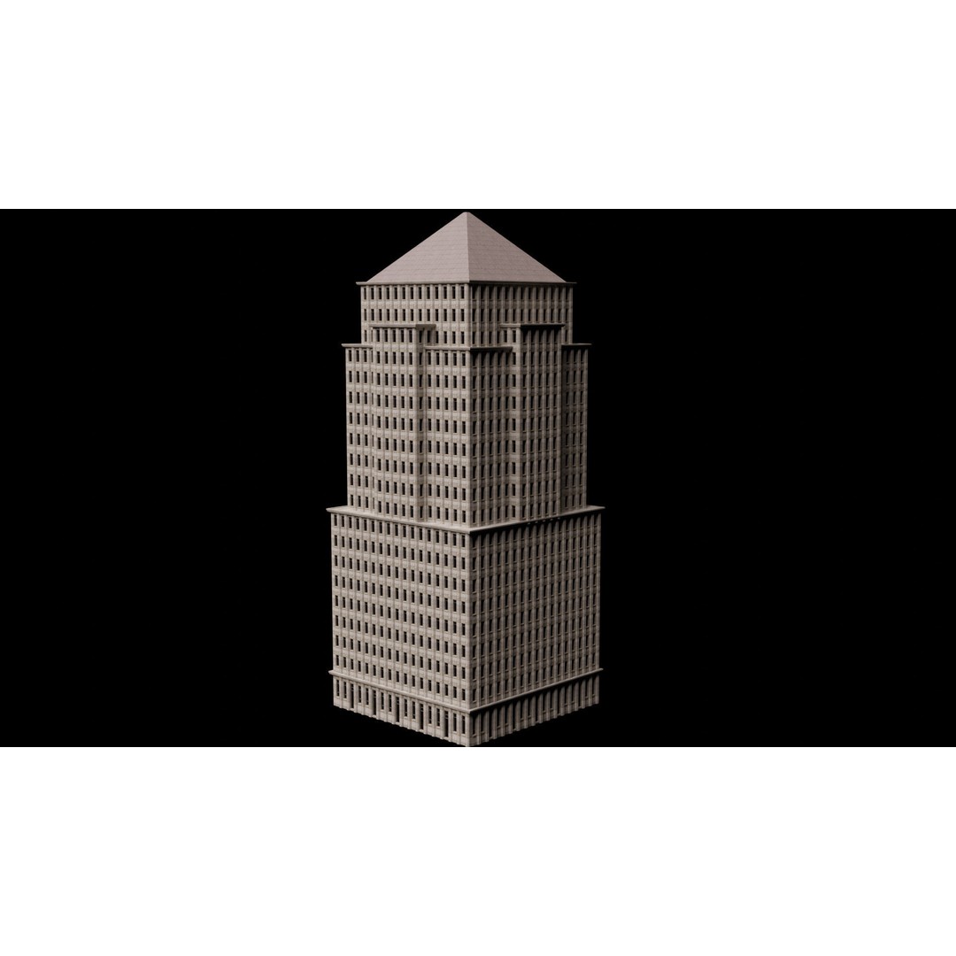 City Building Kitbash 3D Model – Urban Architecture, FBX, OBJ - View 13
