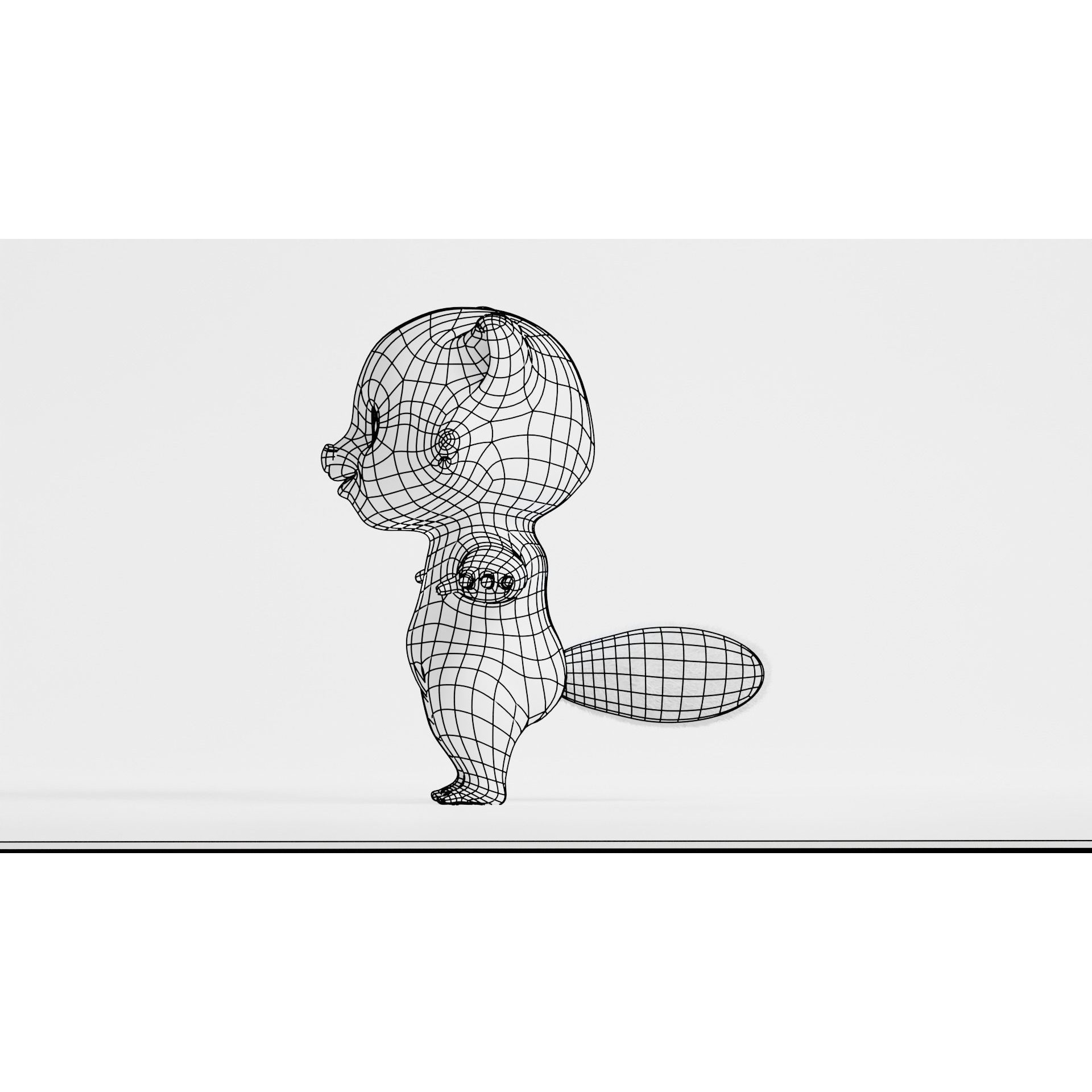 Cute Cartoon Panda - Low-Poly Game-Ready 3D Model - View 11