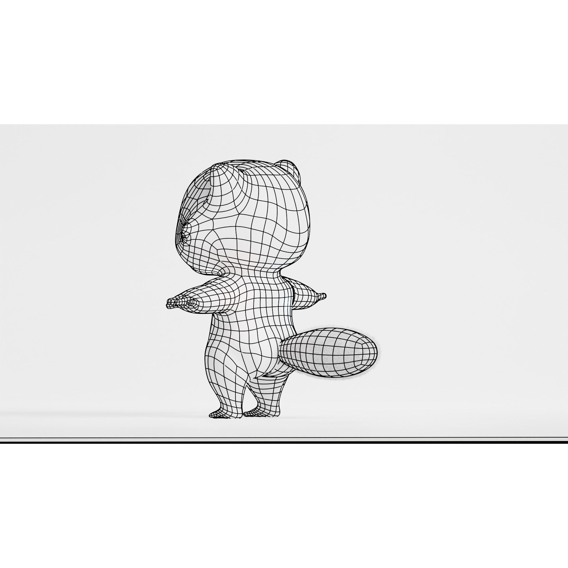 Cute Cartoon Panda - Low-Poly Game-Ready 3D Model - View 13