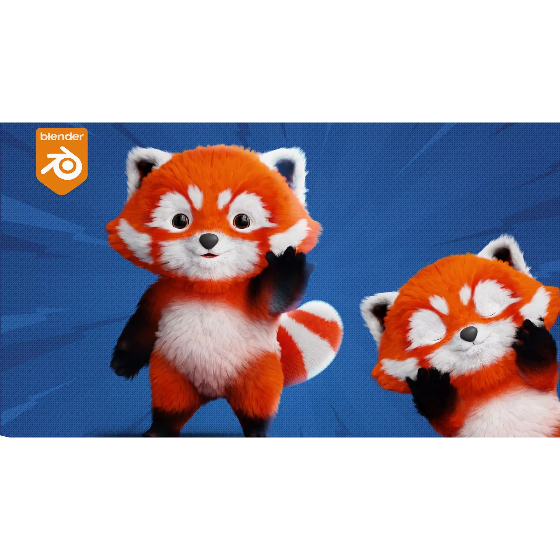 Cute Cartoon Panda - Low-Poly Game-Ready 3D Model - View 2