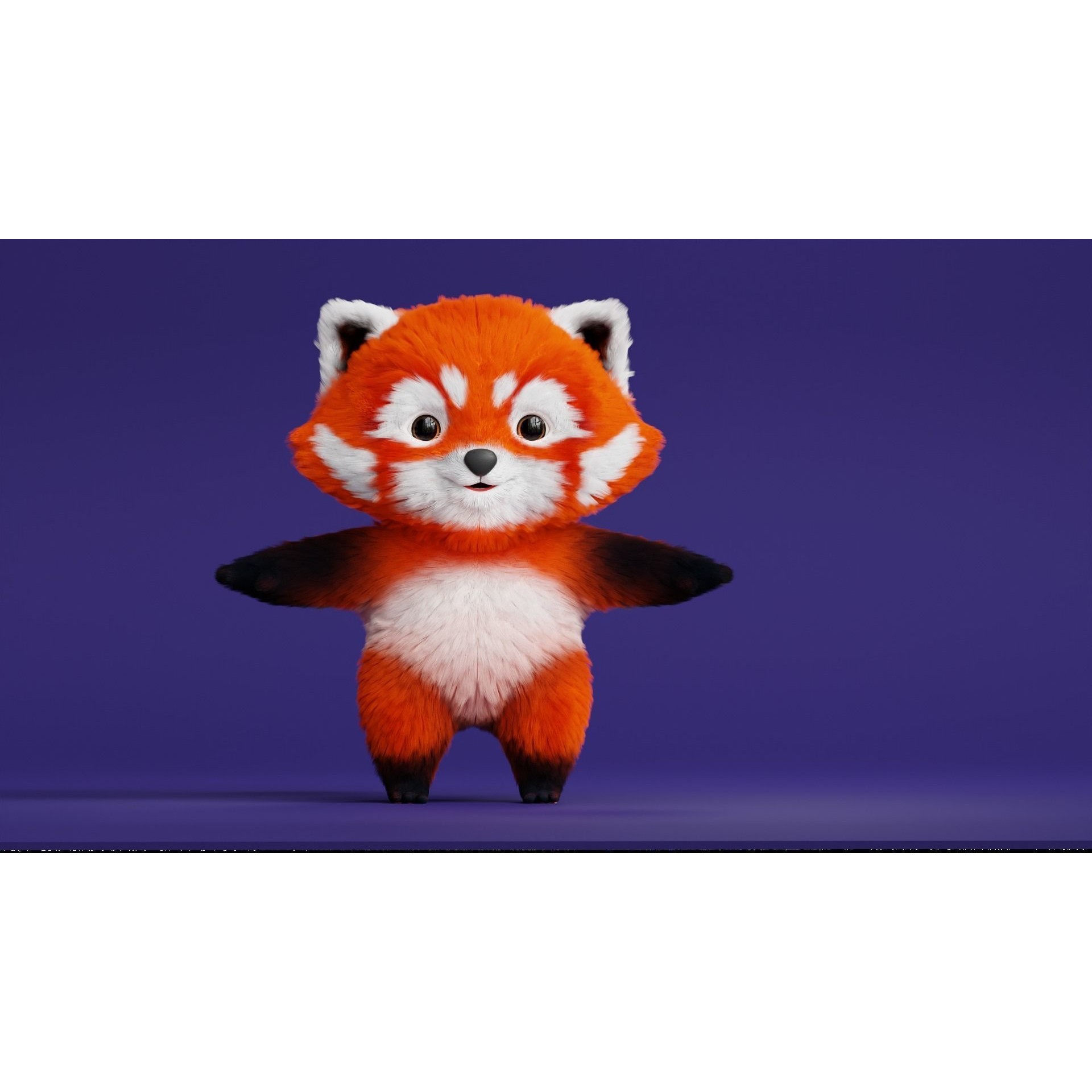 Cute Cartoon Panda - Low-Poly Game-Ready 3D Model - View 6