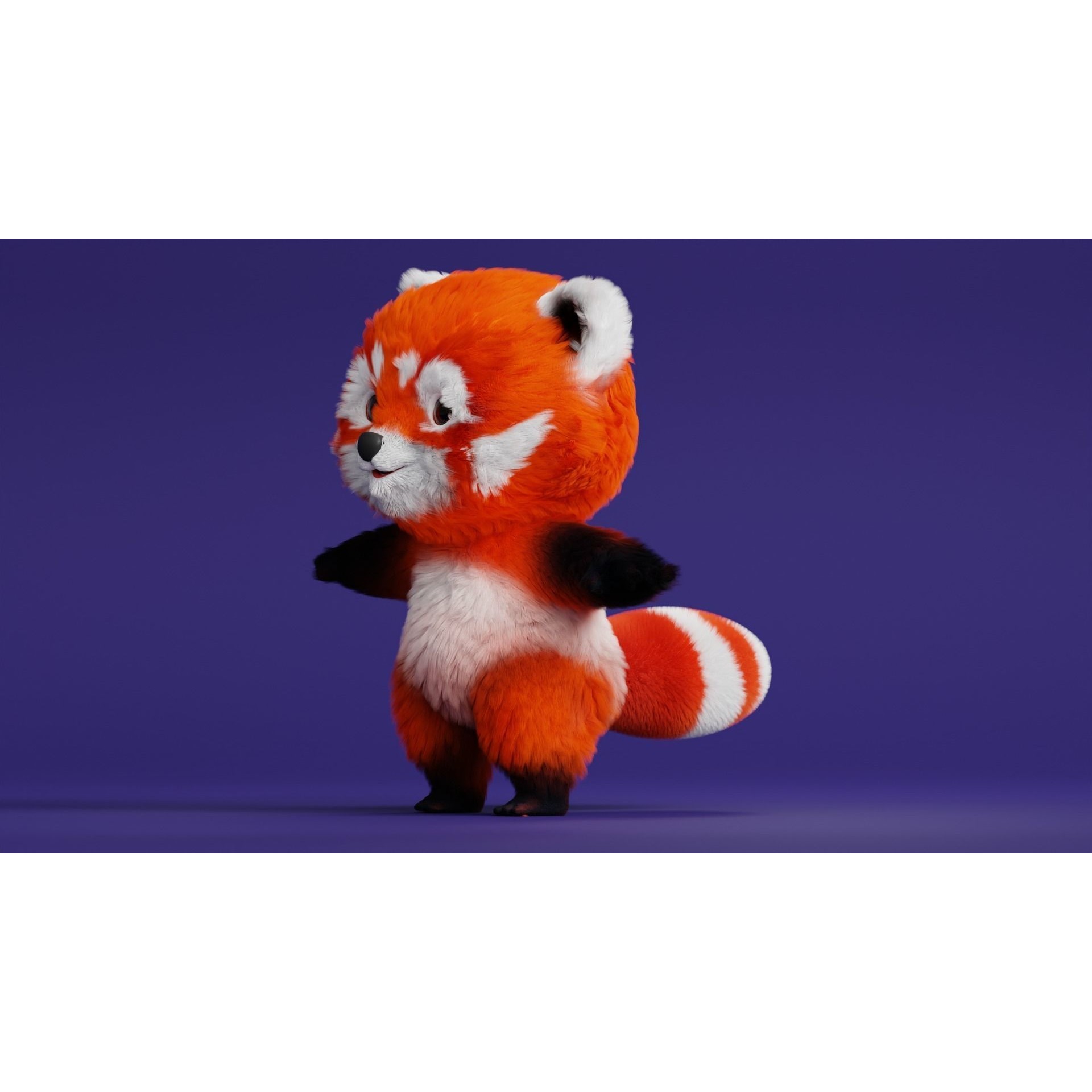 Cute Cartoon Panda - Low-Poly Game-Ready 3D Model - View 8