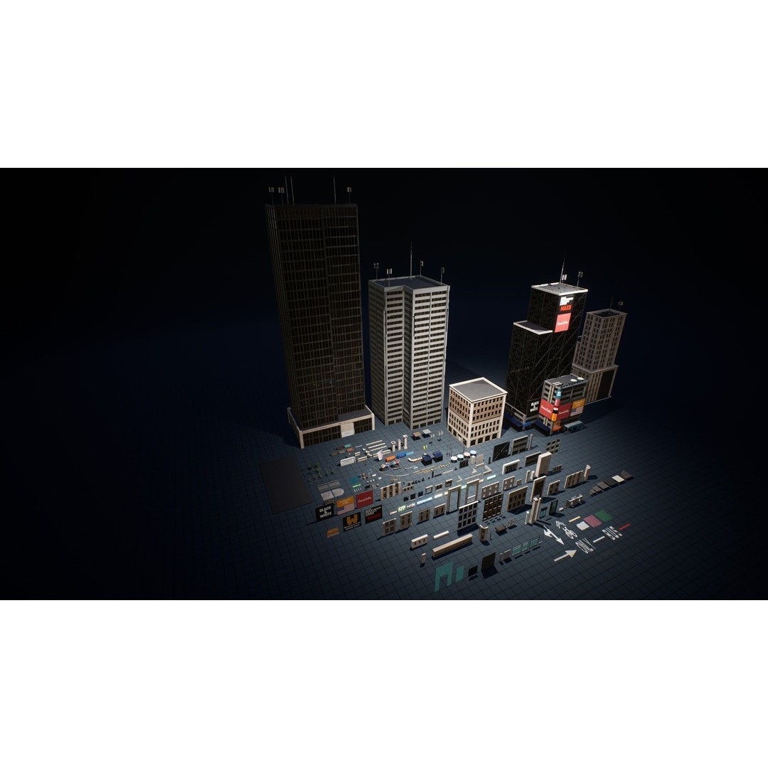 New York City 3D Model – Low Poly Urban Environment, FBX - View 21
