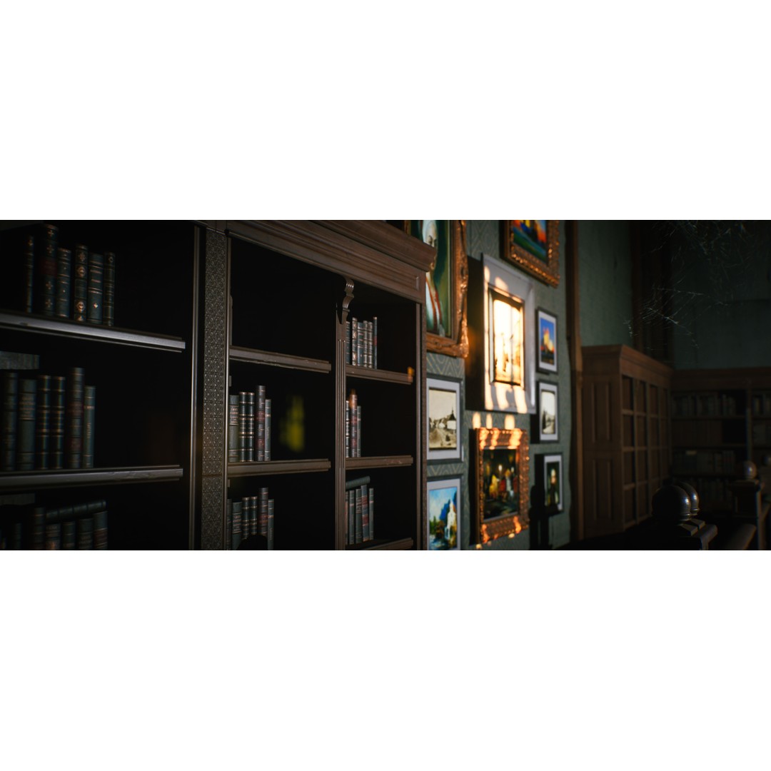 Vintage Mansion 3D Model – Low-Poly Interior Kit for UE5 - View 12