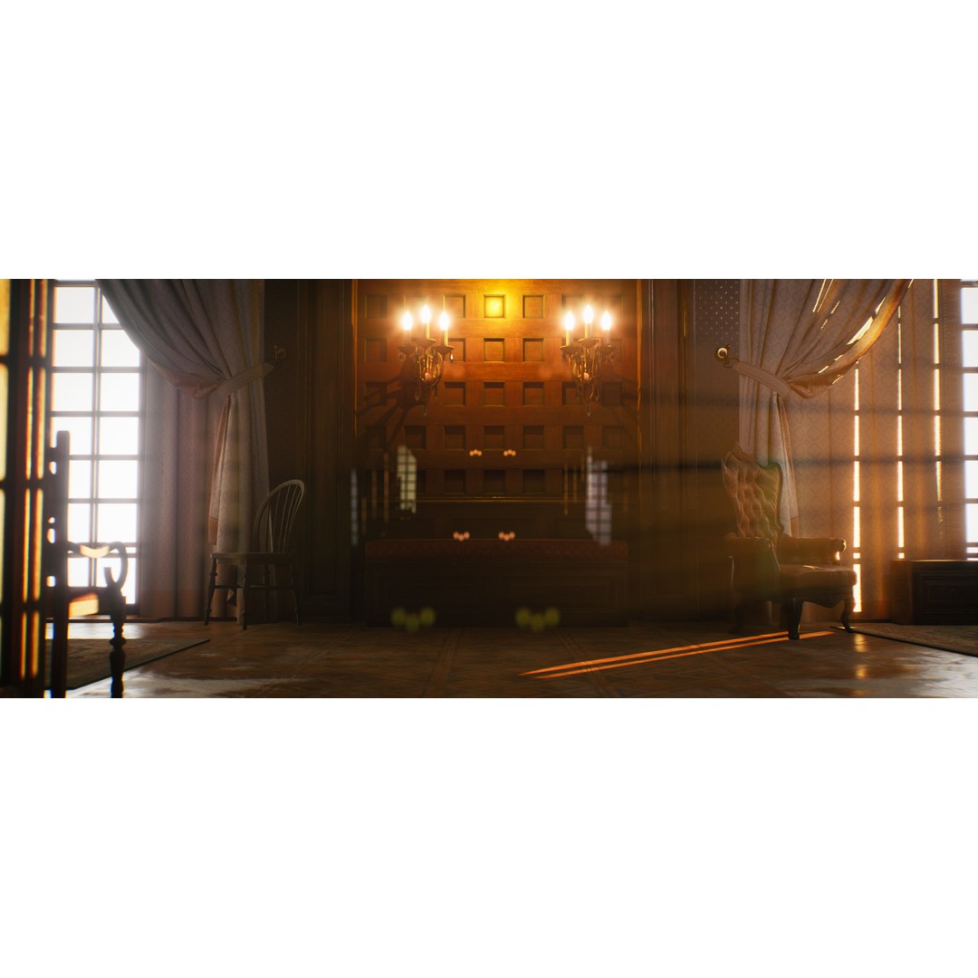 Vintage Mansion 3D Model – Low-Poly Interior Kit for UE5 - View 14