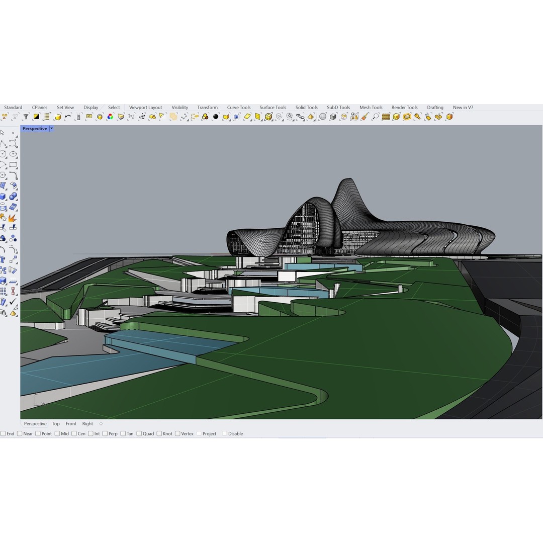 Heydar Aliyev Center 3D Model – Architectural Revit Asset, FBX, OBJ