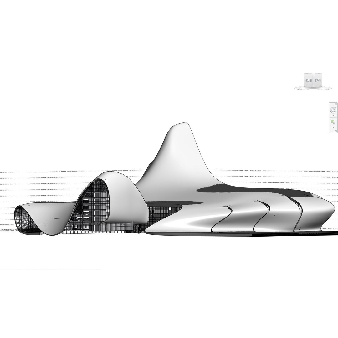 Heydar Aliyev Center 3D Model – Architectural Revit Asset, FBX, OBJ - View 11