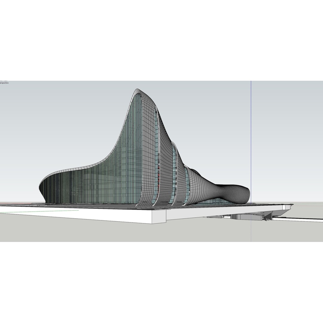 Heydar Aliyev Center 3D Model – Architectural Revit Asset, FBX, OBJ - View 13