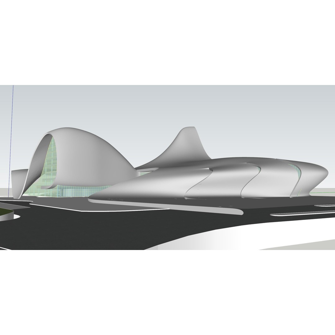 Heydar Aliyev Center 3D Model – Architectural Revit Asset, FBX, OBJ - View 14