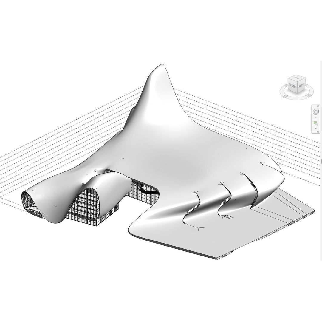 Heydar Aliyev Center 3D Model – Architectural Revit Asset, FBX, OBJ - View 18