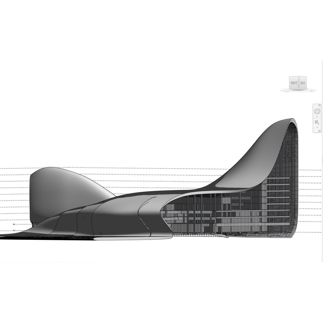 Heydar Aliyev Center 3D Model – Architectural Revit Asset, FBX, OBJ - View 19