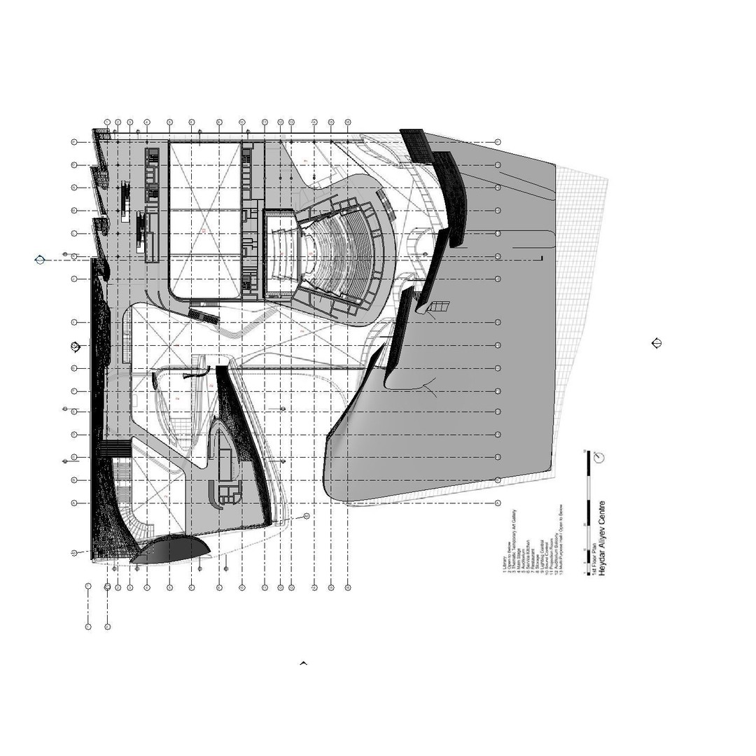 Heydar Aliyev Center 3D Model – Architectural Revit Asset, FBX, OBJ - View 22