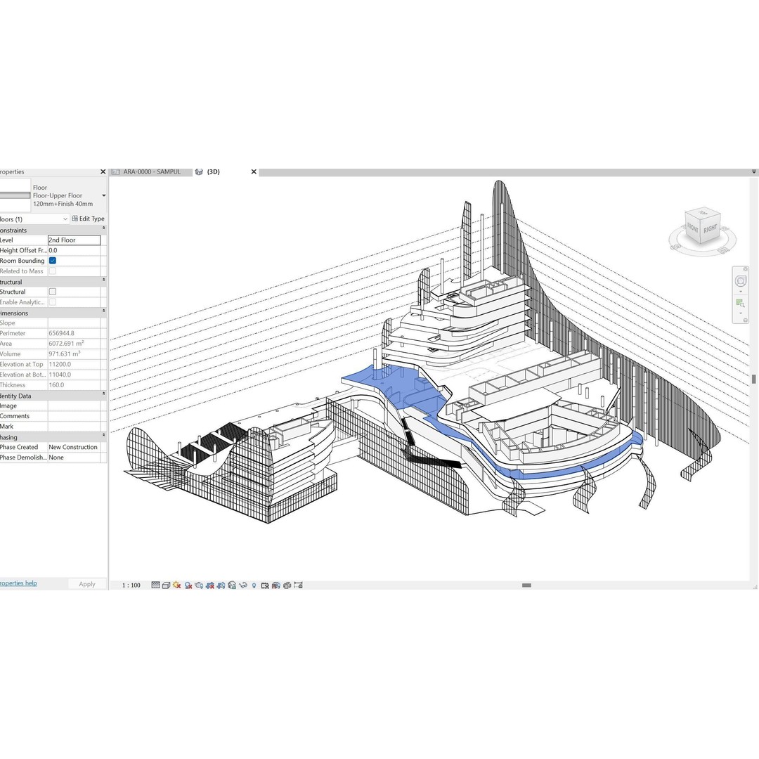 Heydar Aliyev Center 3D Model – Architectural Revit Asset, FBX, OBJ - View 4