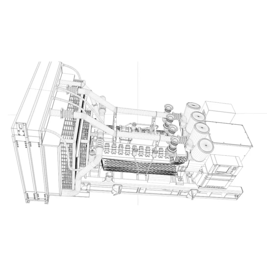 Industrial Diesel Generator 3D Model – High Poly PBR Asset, FBX, OBJ, Blender