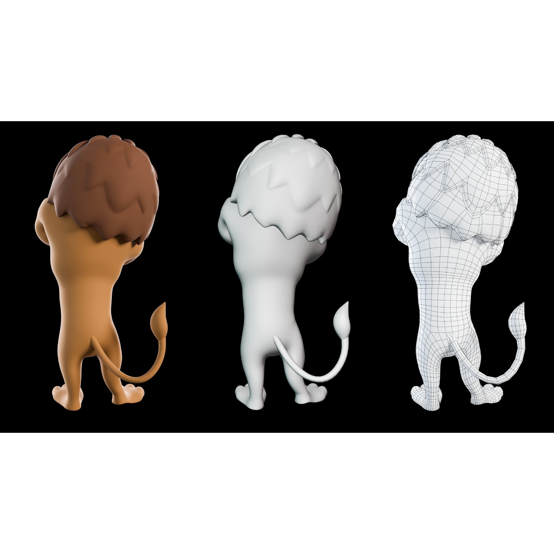 Cartoon Lion Mascot - Rigged Game-Ready 3D Model - View 20