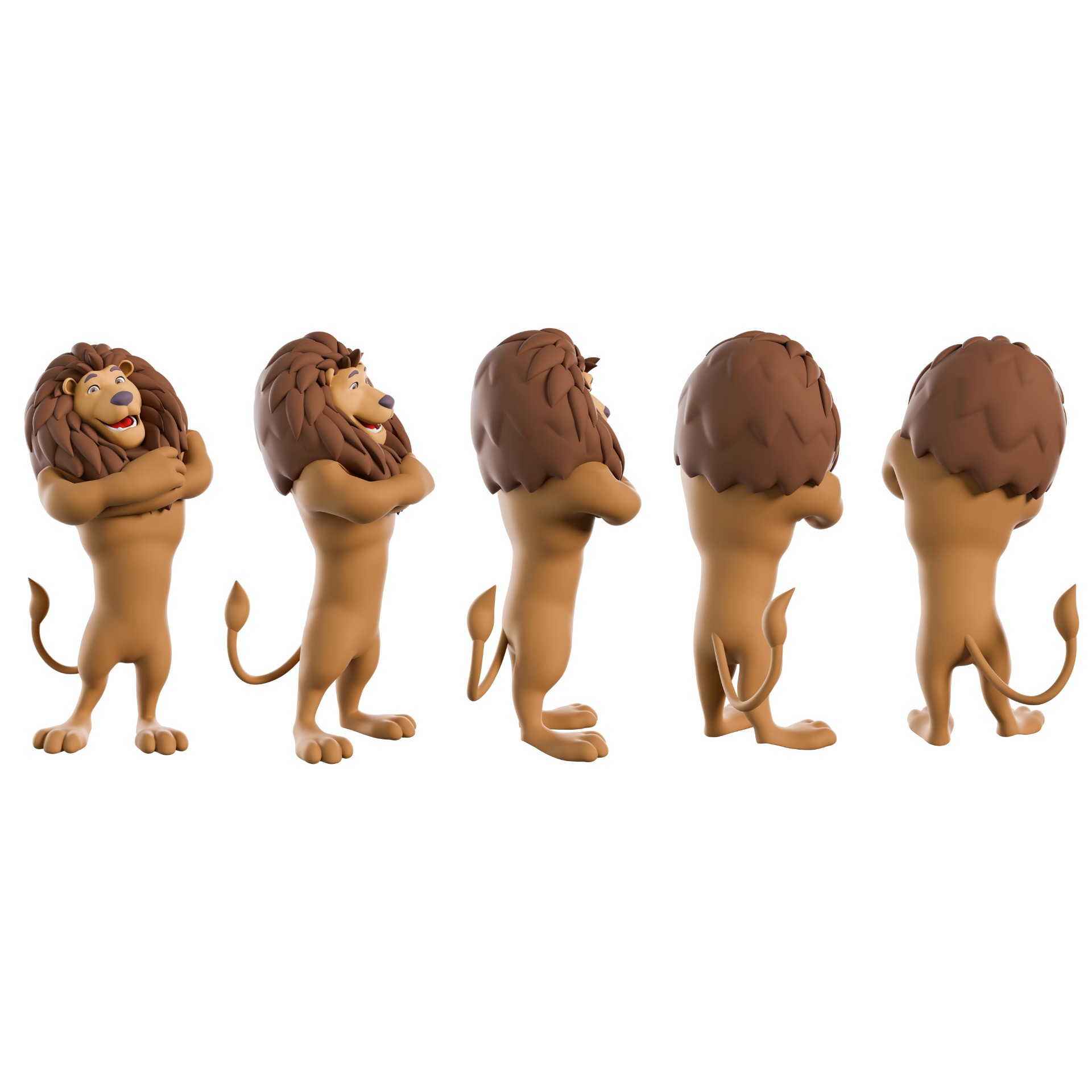Cartoon Lion Mascot - Rigged Game-Ready 3D Model - View 30