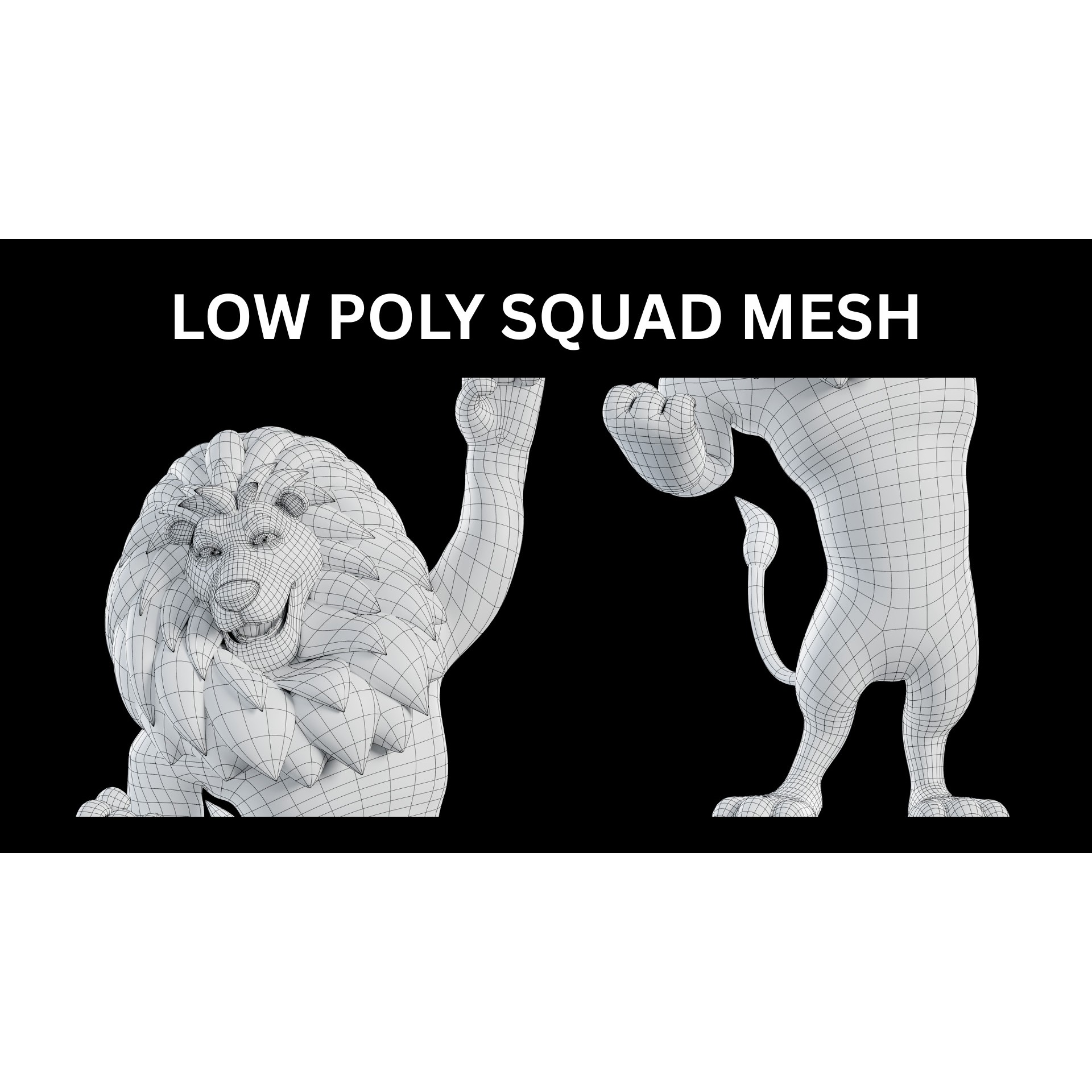 Cartoon Lion Mascot - Rigged Game-Ready 3D Model - View 8