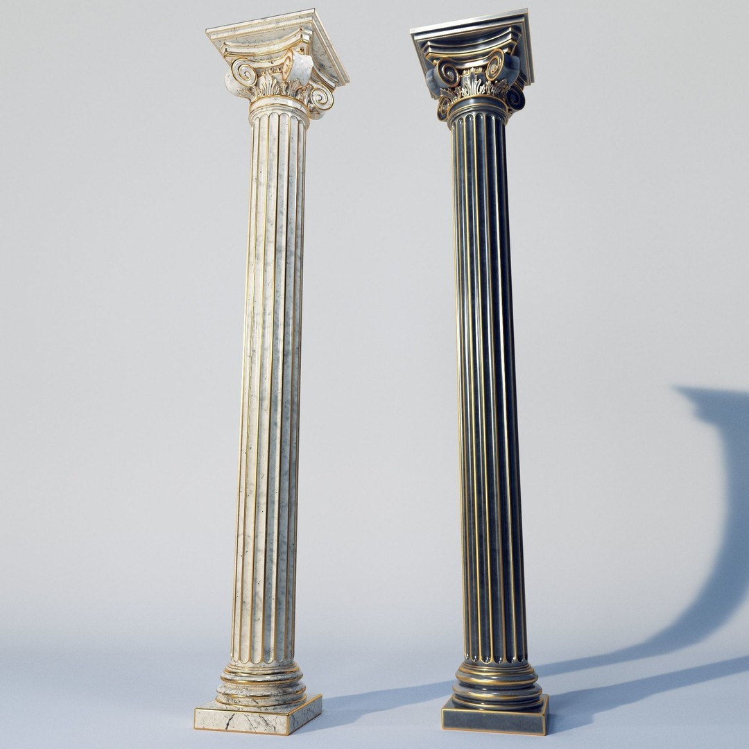 Classic Column 3D Model – High Poly PBR Textured for Archviz - View 5