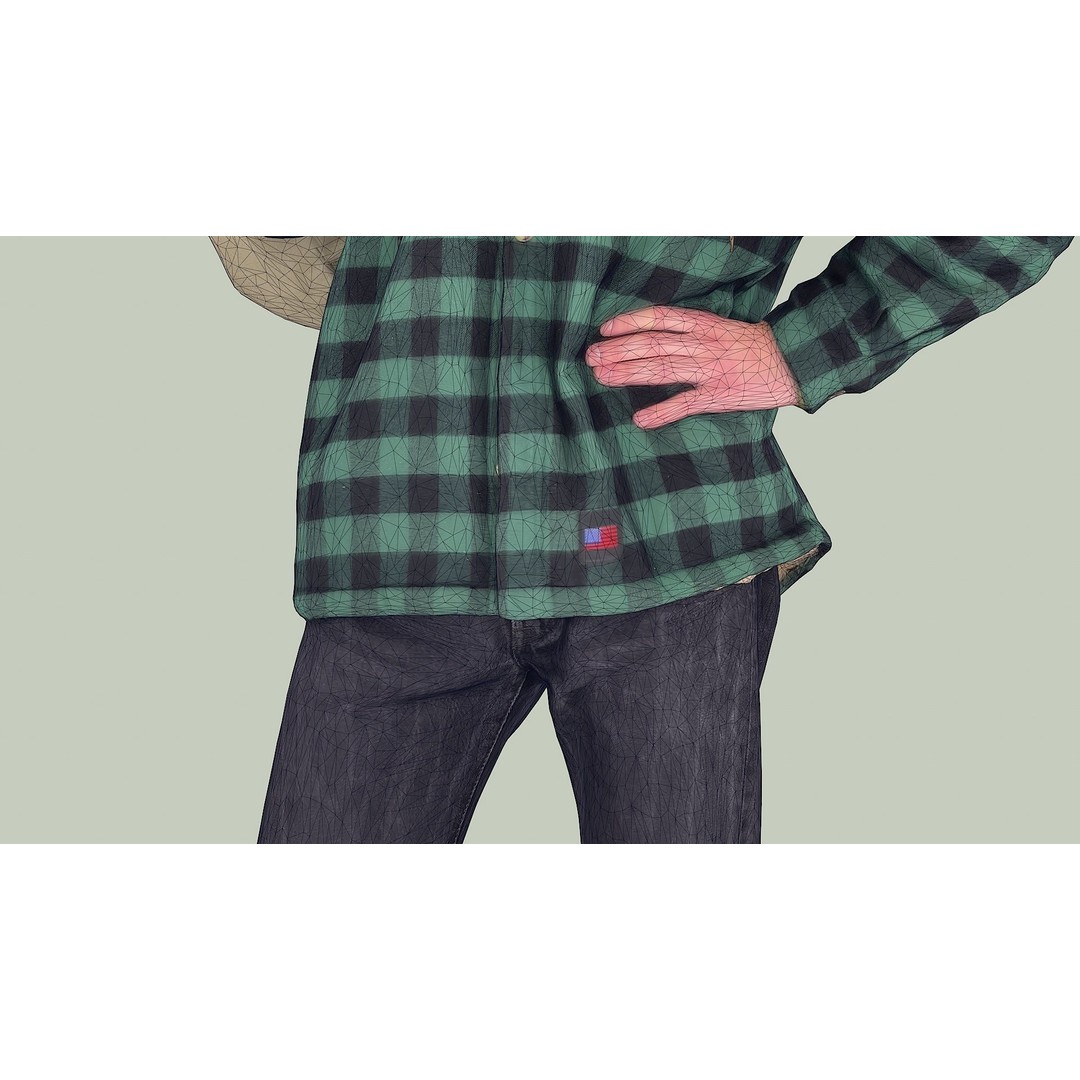 Smirk Guy 3D Model – Casual Urban Character, FBX, PBR Textures - View 14