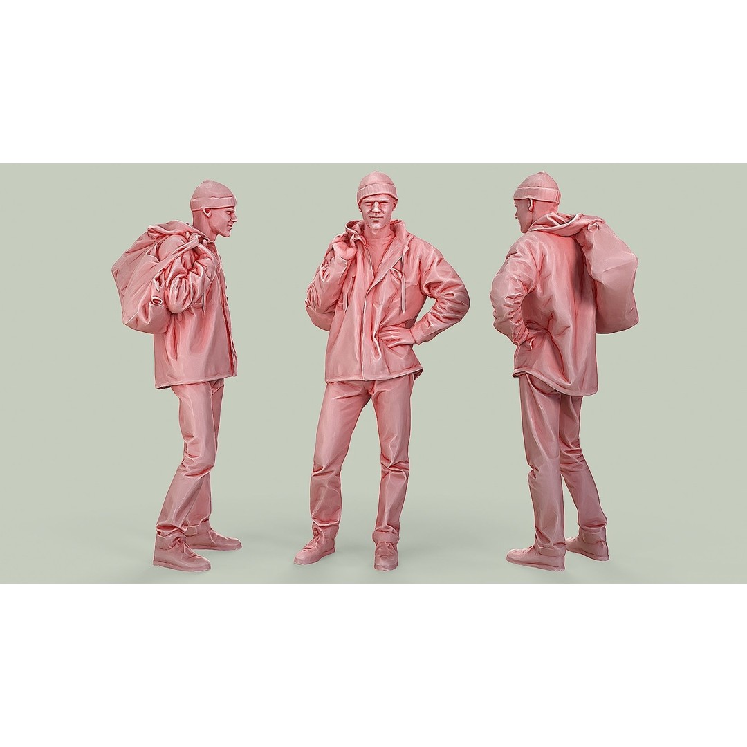 Smirk Guy 3D Model – Casual Urban Character, FBX, PBR Textures - View 4