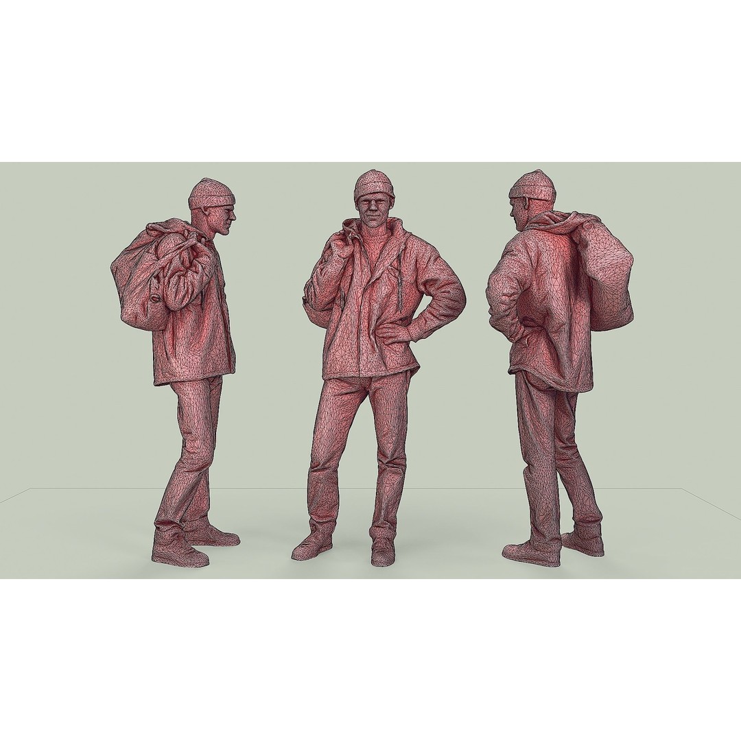 Smirk Guy 3D Model – Casual Urban Character, FBX, PBR Textures - View 5