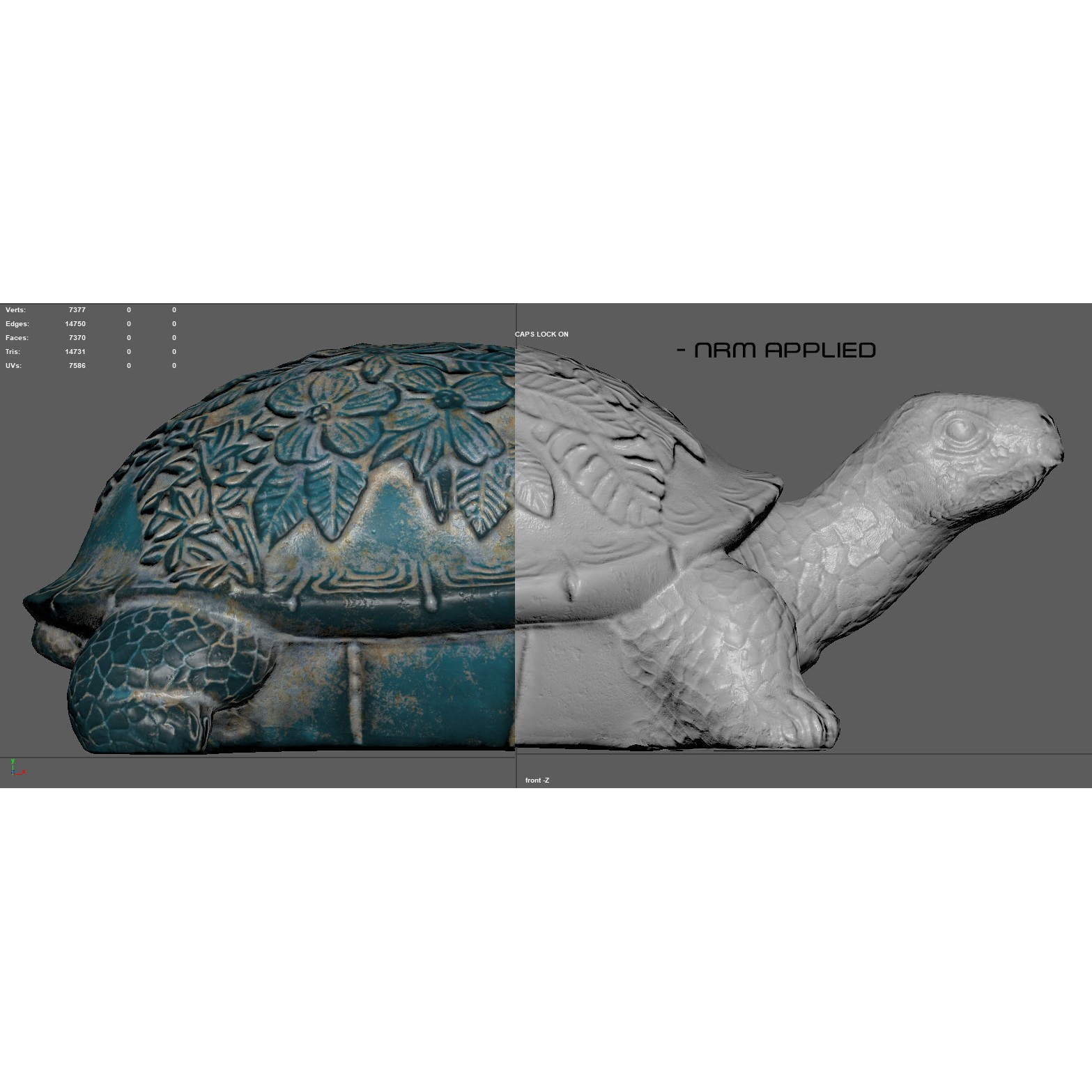 Garden Turtle - Low-Poly Game-Ready 3D Model - View 14