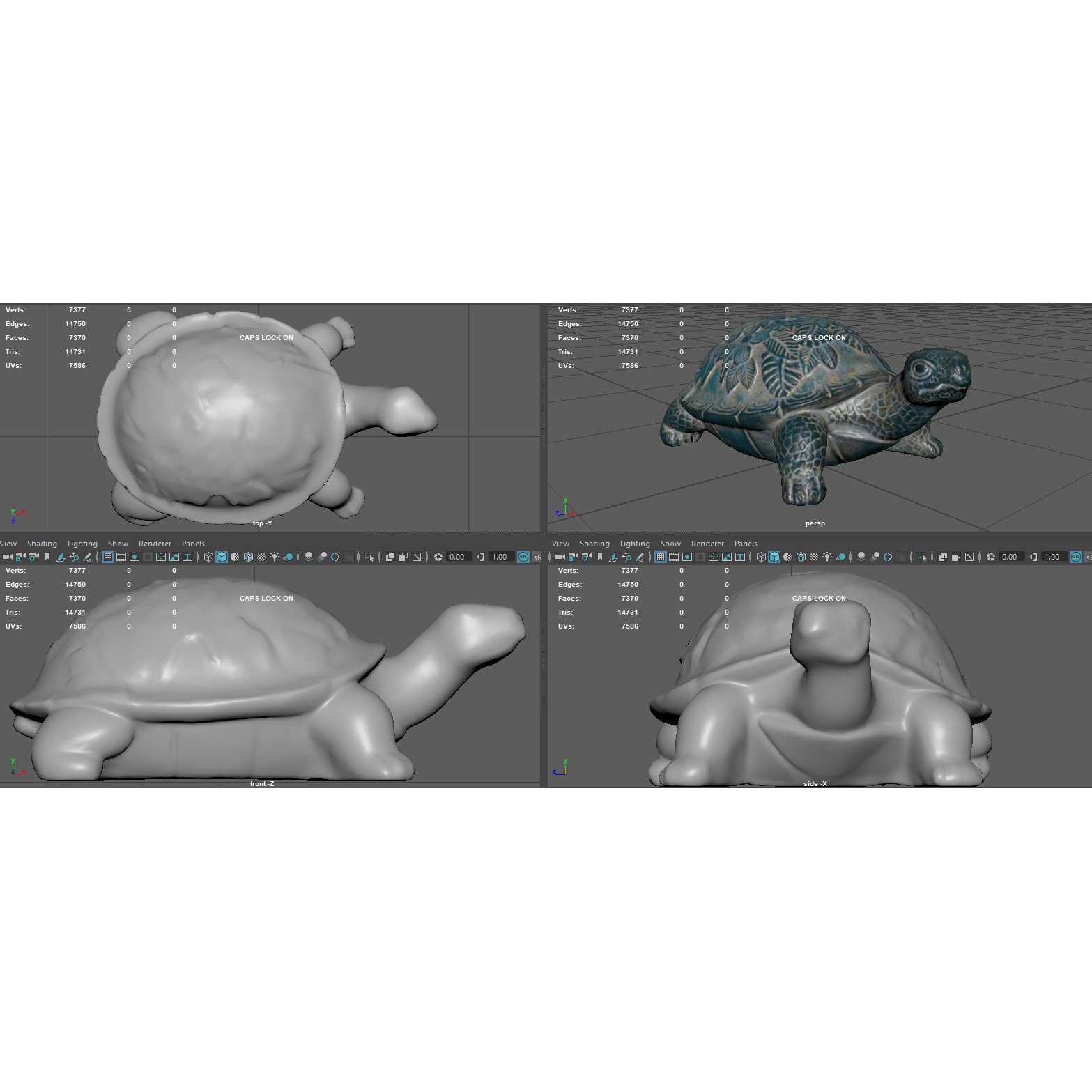 Garden Turtle - Low-Poly Game-Ready 3D Model - View 20
