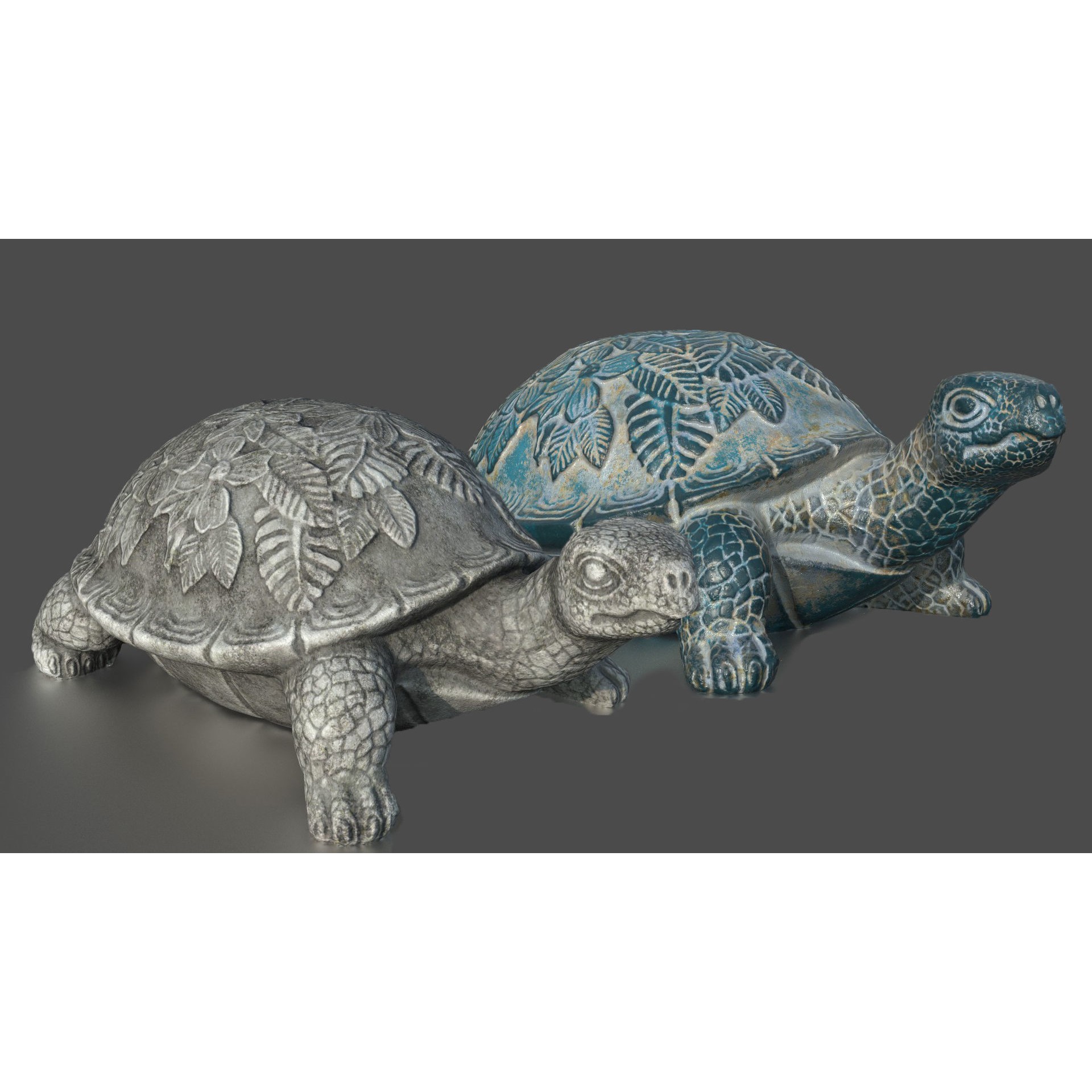 Garden Turtle - Low-Poly Game-Ready 3D Model - View 3