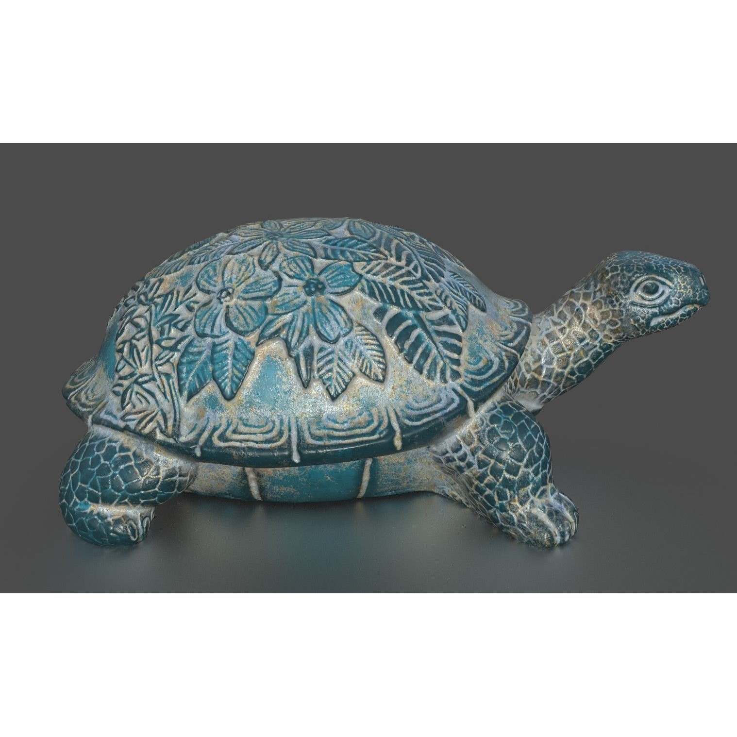 Garden Turtle - Low-Poly Game-Ready 3D Model - View 7