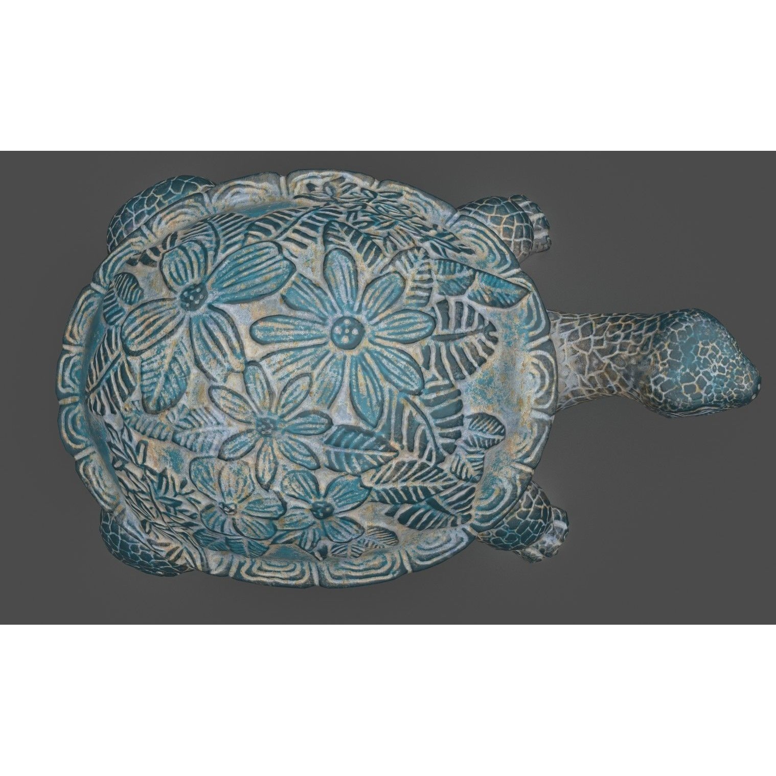 Garden Turtle - Low-Poly Game-Ready 3D Model - View 9