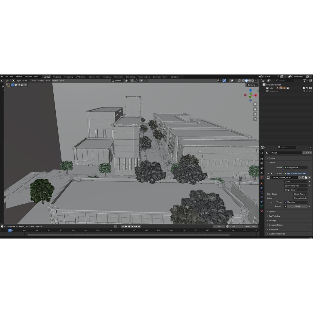 Paris Street Scene 3D Model – Urban Environment, Blender, FBX, OBJ - View 24