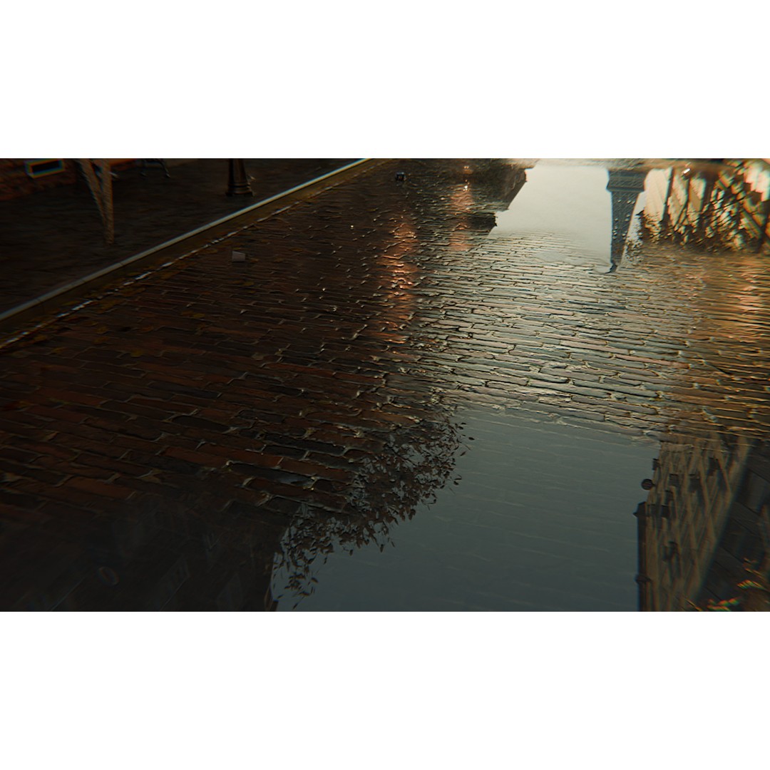 Paris Street Scene 3D Model – Urban Environment, Blender, FBX, OBJ - View 9