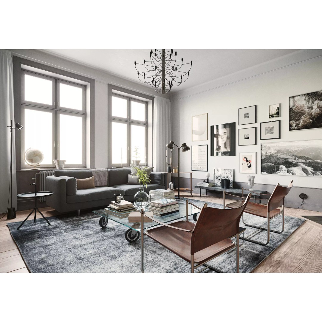 Swedish Interior Scene 3D Model – Fully Textured, Corona Renderer Ready - View 2