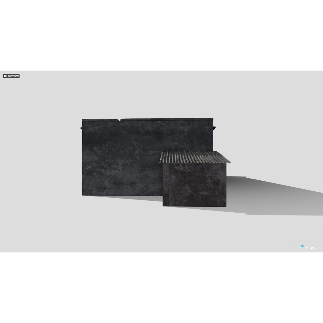 Old Industrial Building 3D Model – Low Poly Architectural Asset, FBX - View 12