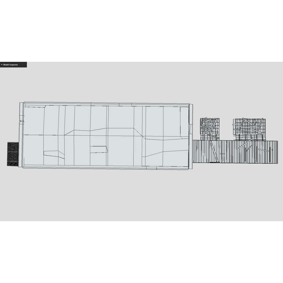 Old Industrial Building 3D Model – Low Poly Architectural Asset, FBX - View 4
