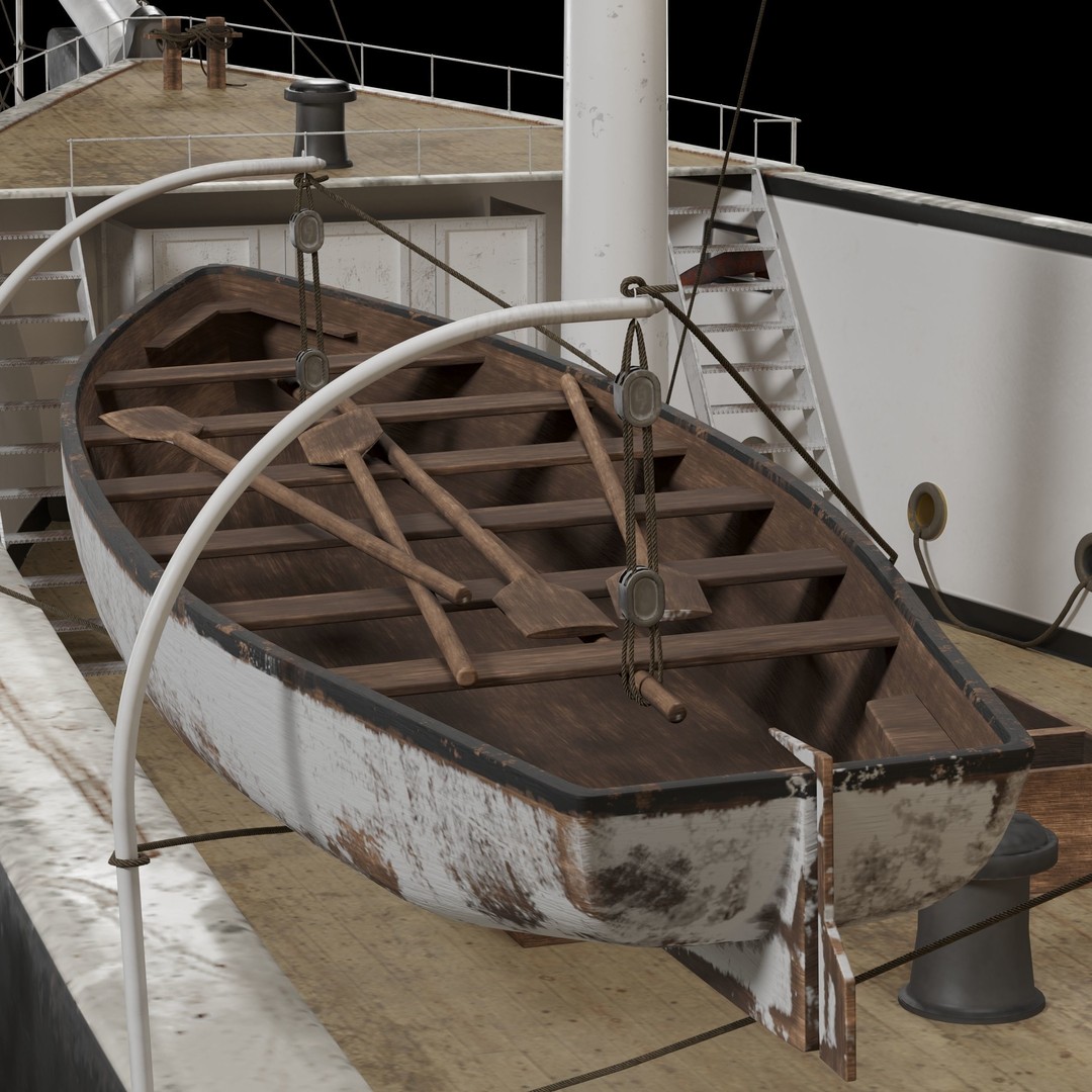 Steamsail Hartford Sail Warship 3D Model – Historic Nautical Asset, FBX, OBJ - View 7