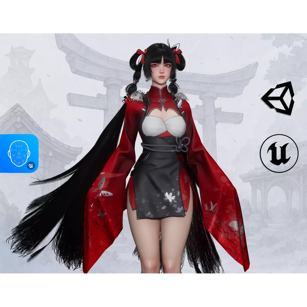 Xiao Jue - Low-Poly Game-Ready 3D Model - View 2