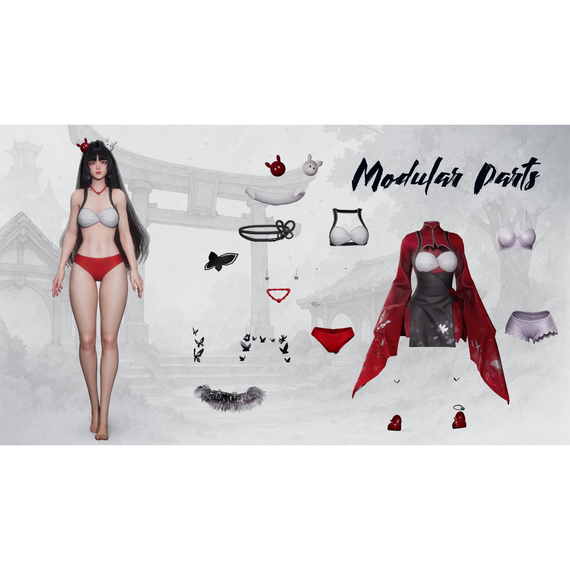 Xiao Jue - Low-Poly Game-Ready 3D Model - View 9