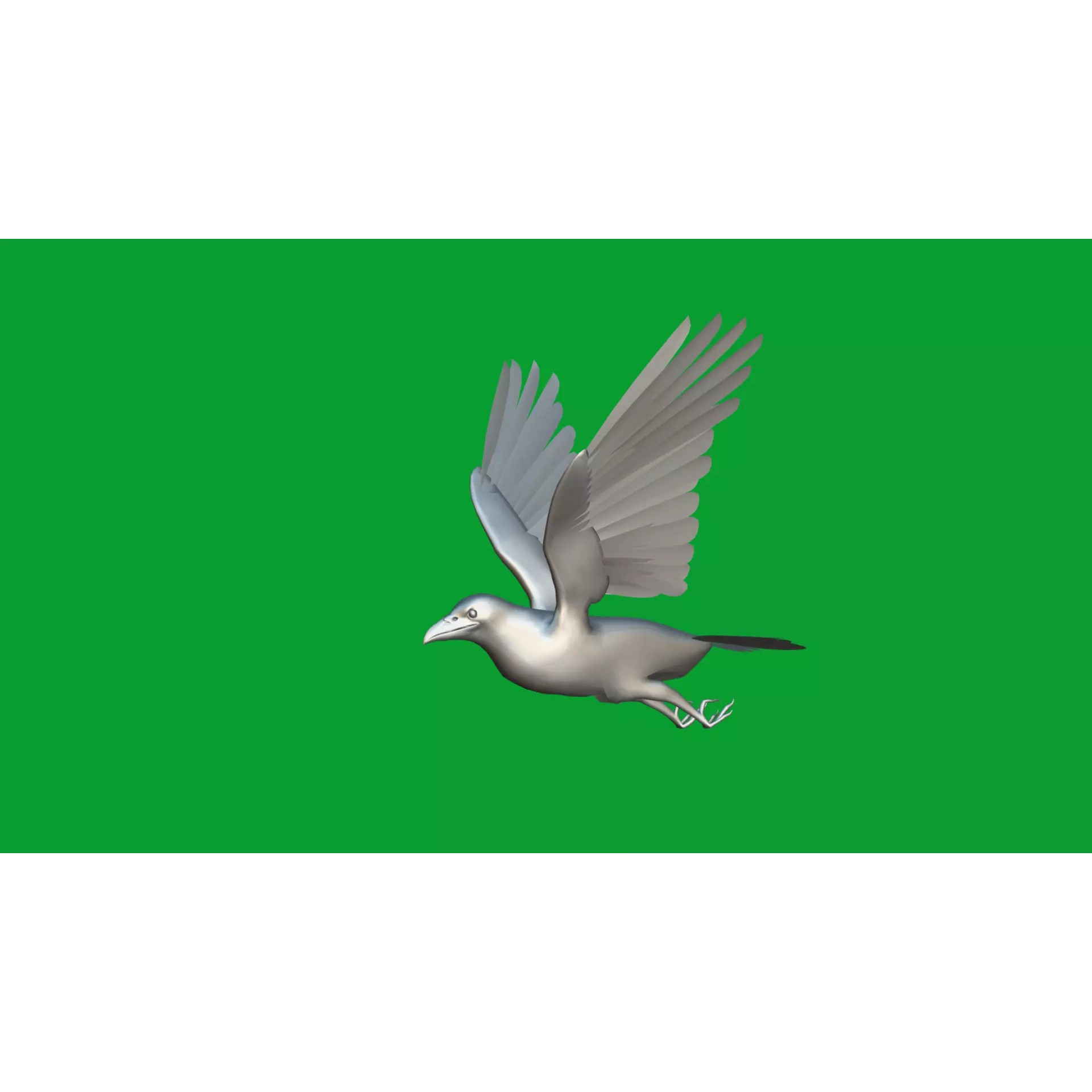 European Common Raven - Low-Poly Game-Ready 3D Model - View 9