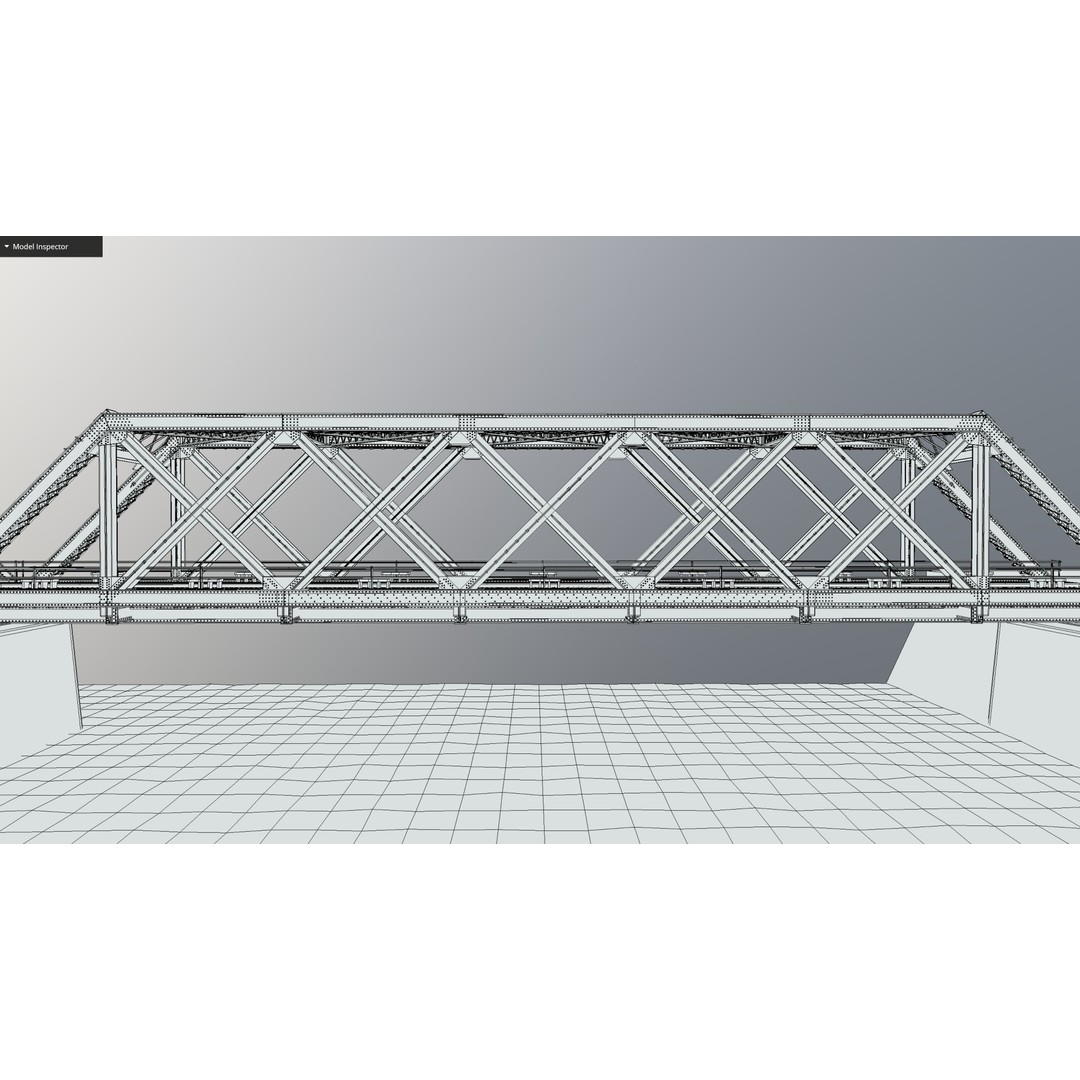Metal Bridge 3D Model – Realistic Truss Design with PBR Textures - View 12